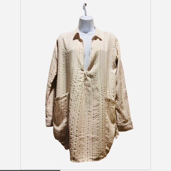 free People CP Shades Linen Tunic Dress XS - Picture 2 of 8